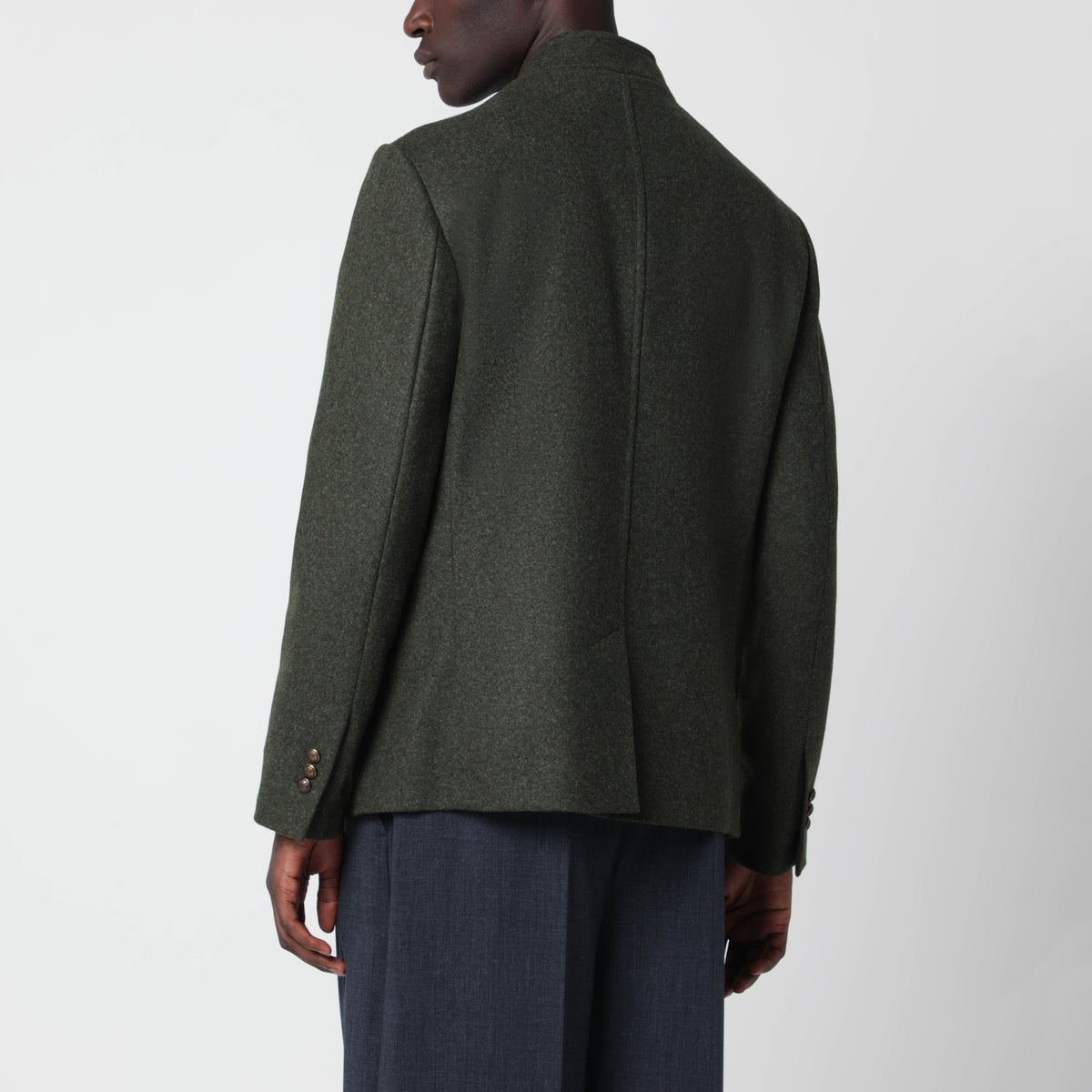 Otto green loden jacket in virgin wool