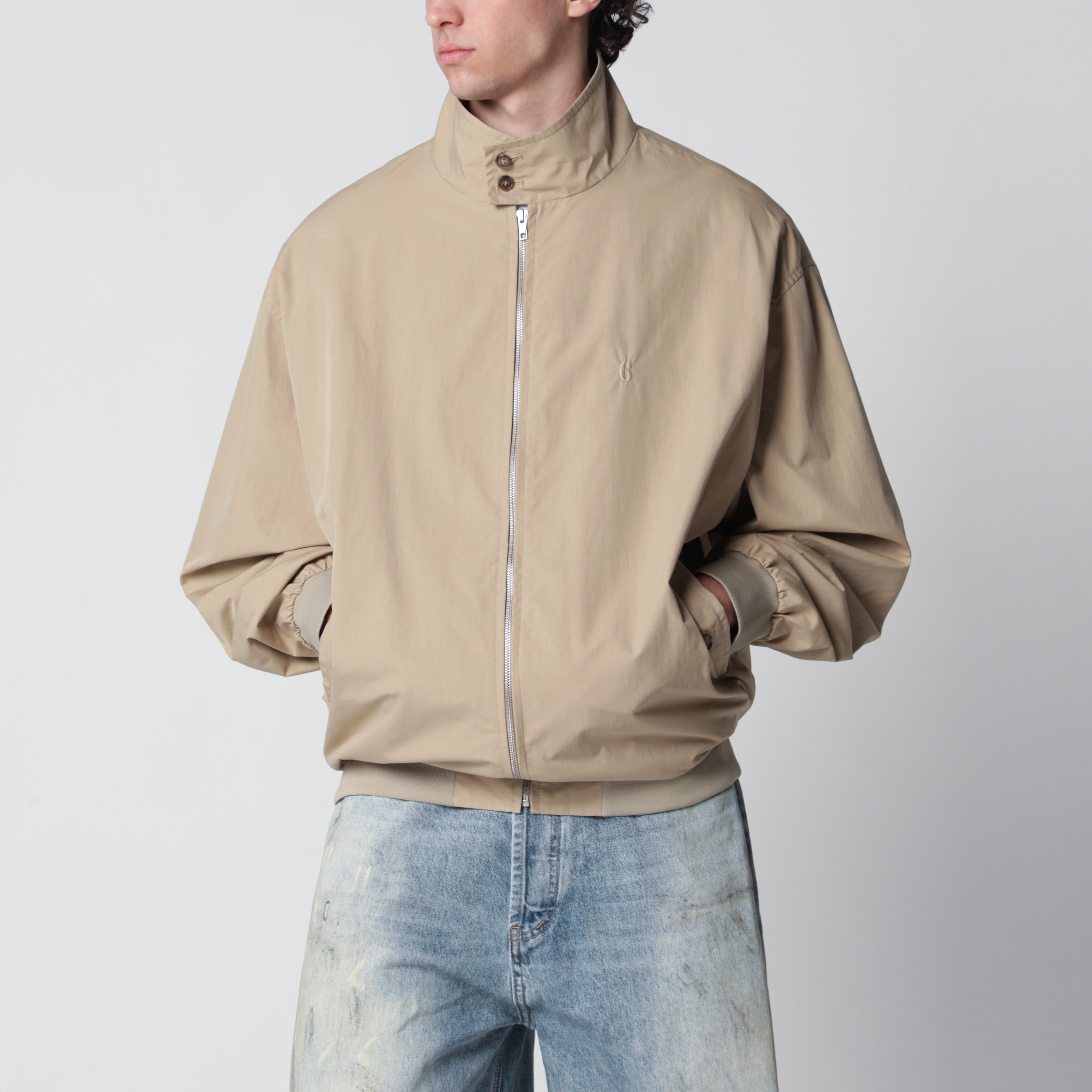 MM6 Maison Margiela Zip-up jacket in cotton blend | TheDoubleF