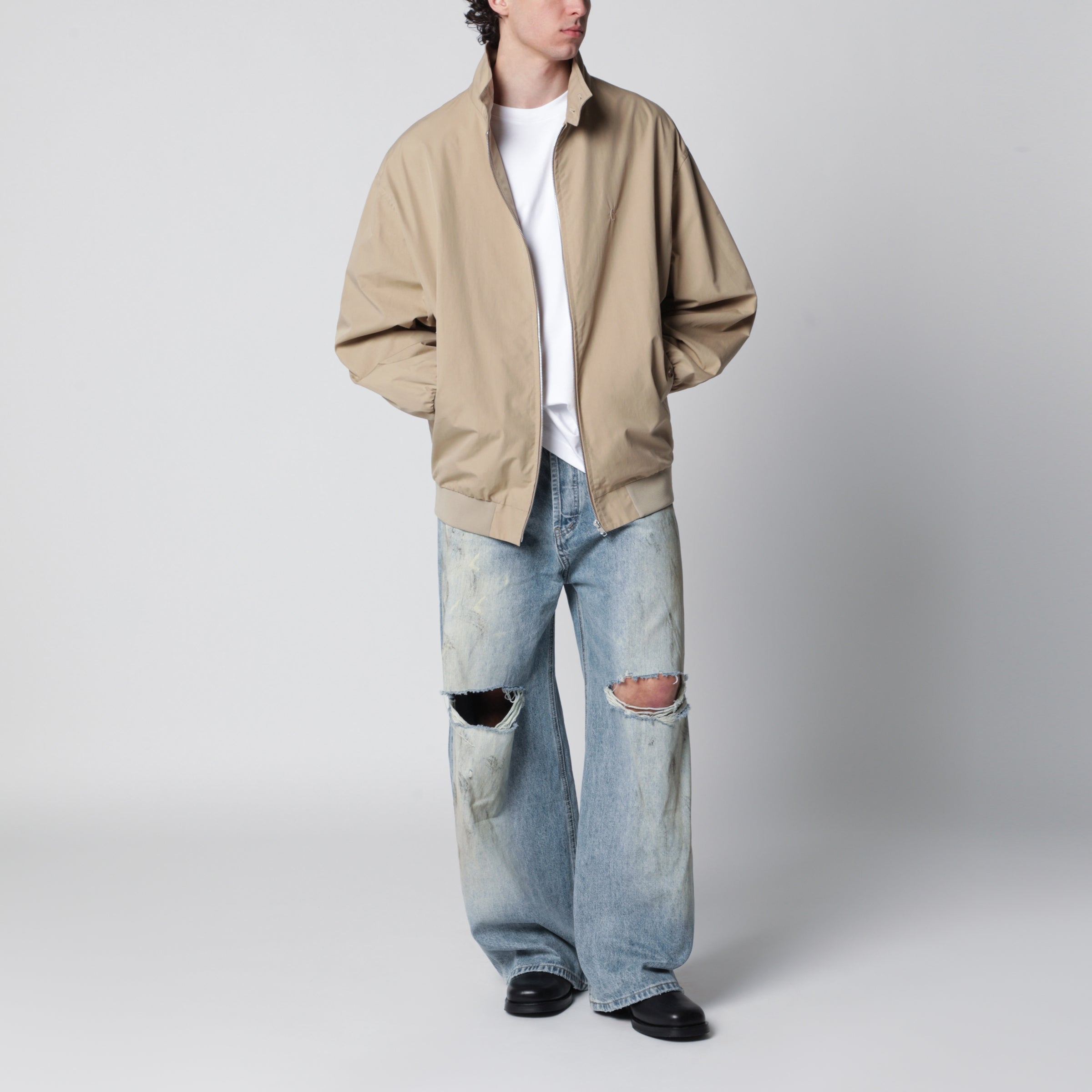 MM6 Zip-up jacket in cotton blend | TheDoubleF