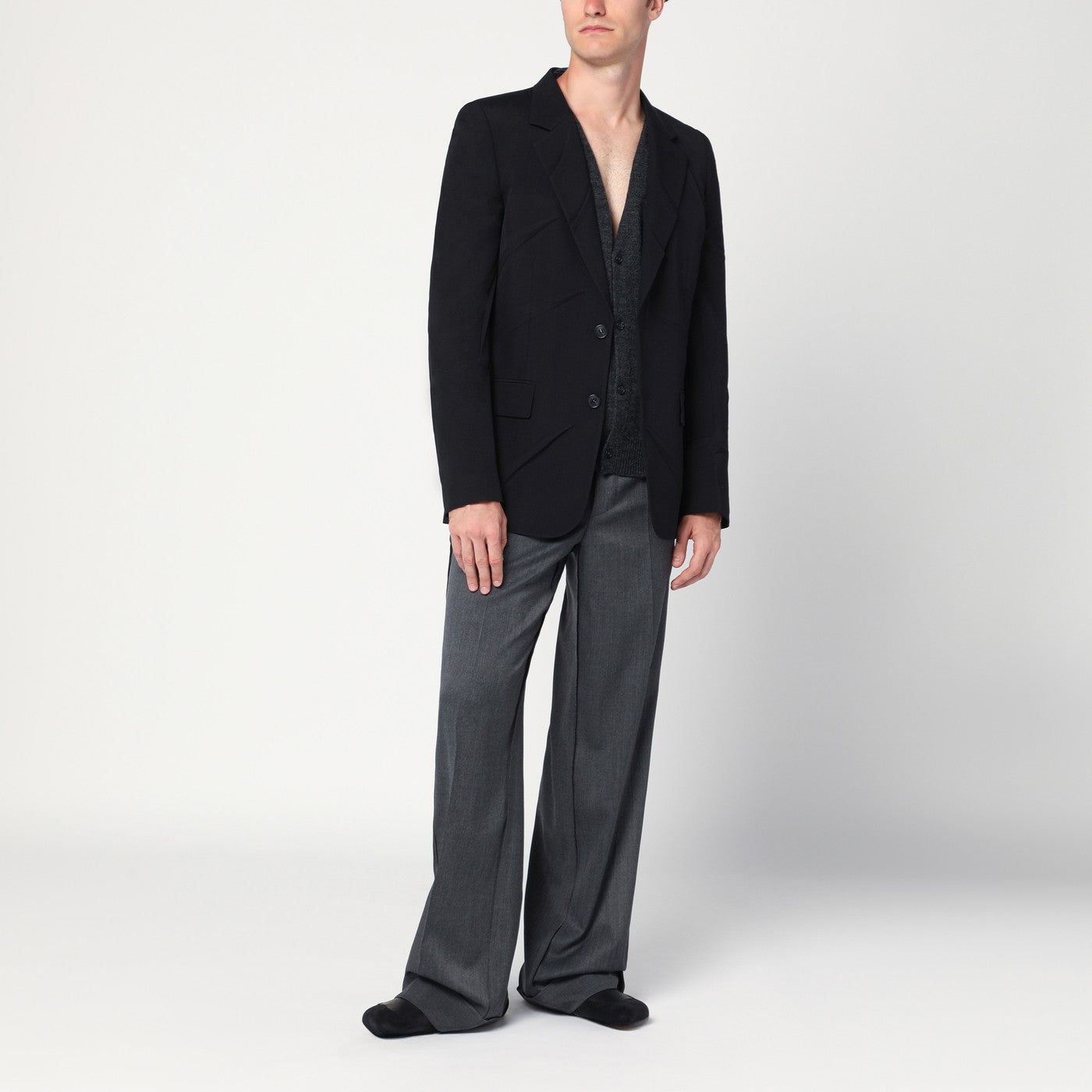 Veste noire en mélange de laine