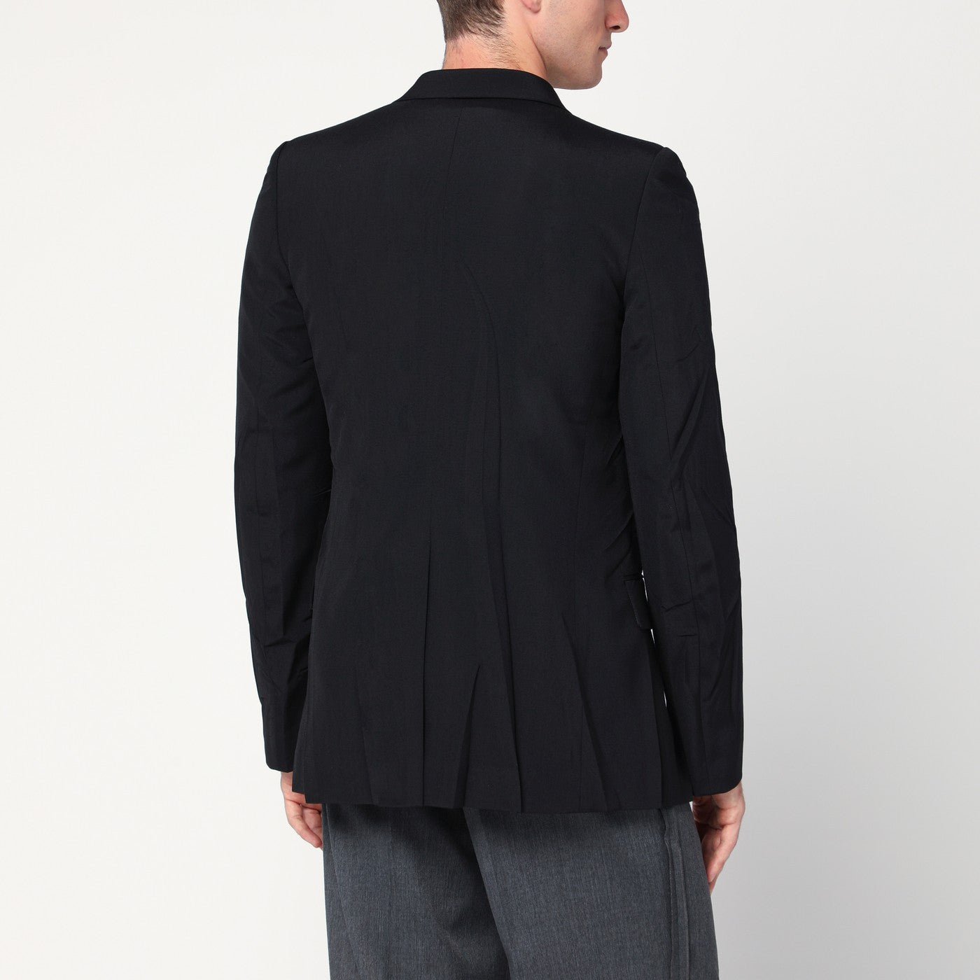 Veste noire en mélange de laine