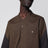 Camicia bicolore marrone in misto lana