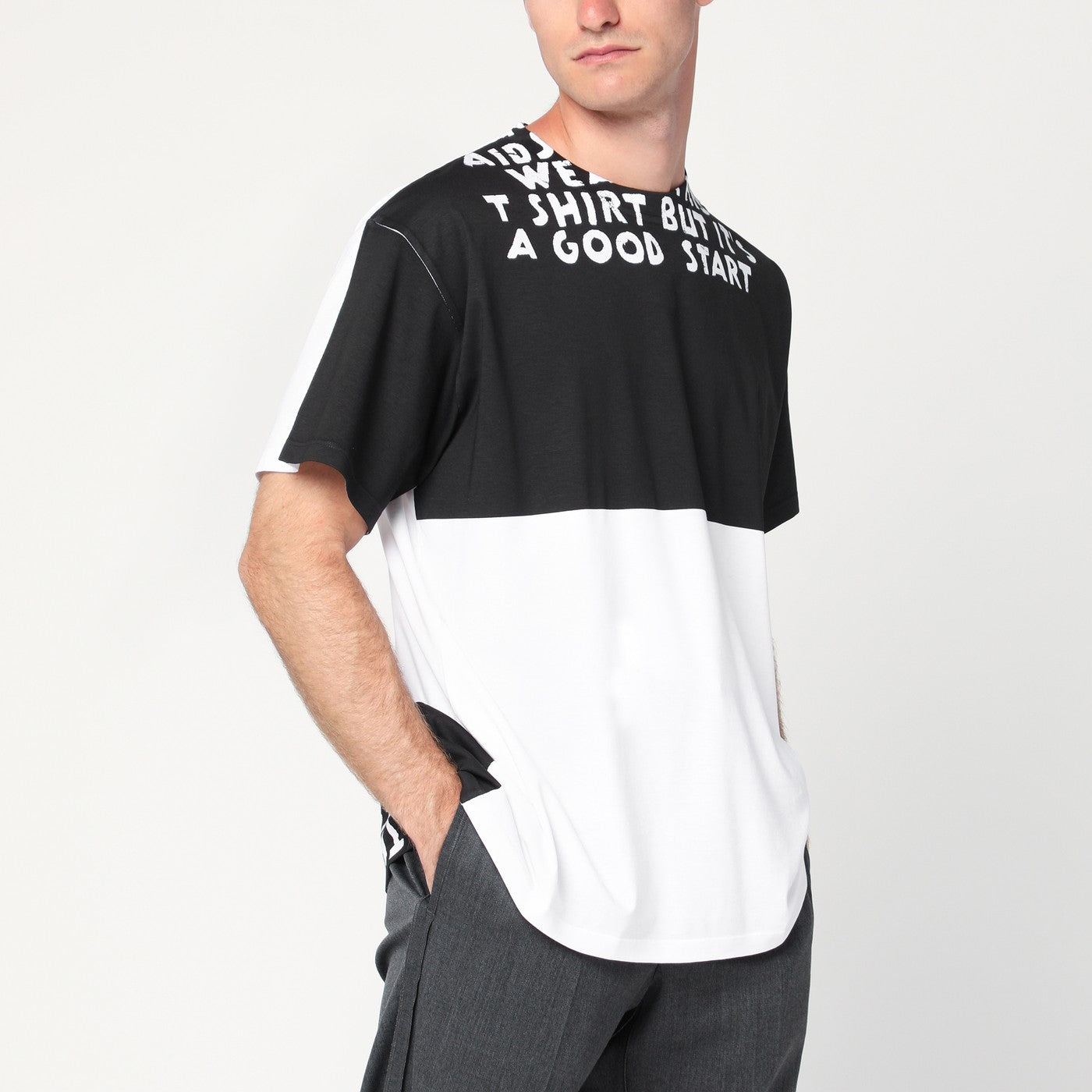 MM6 Maison MargielaコントラストステッチTシャツ MM6 Maison Margiela