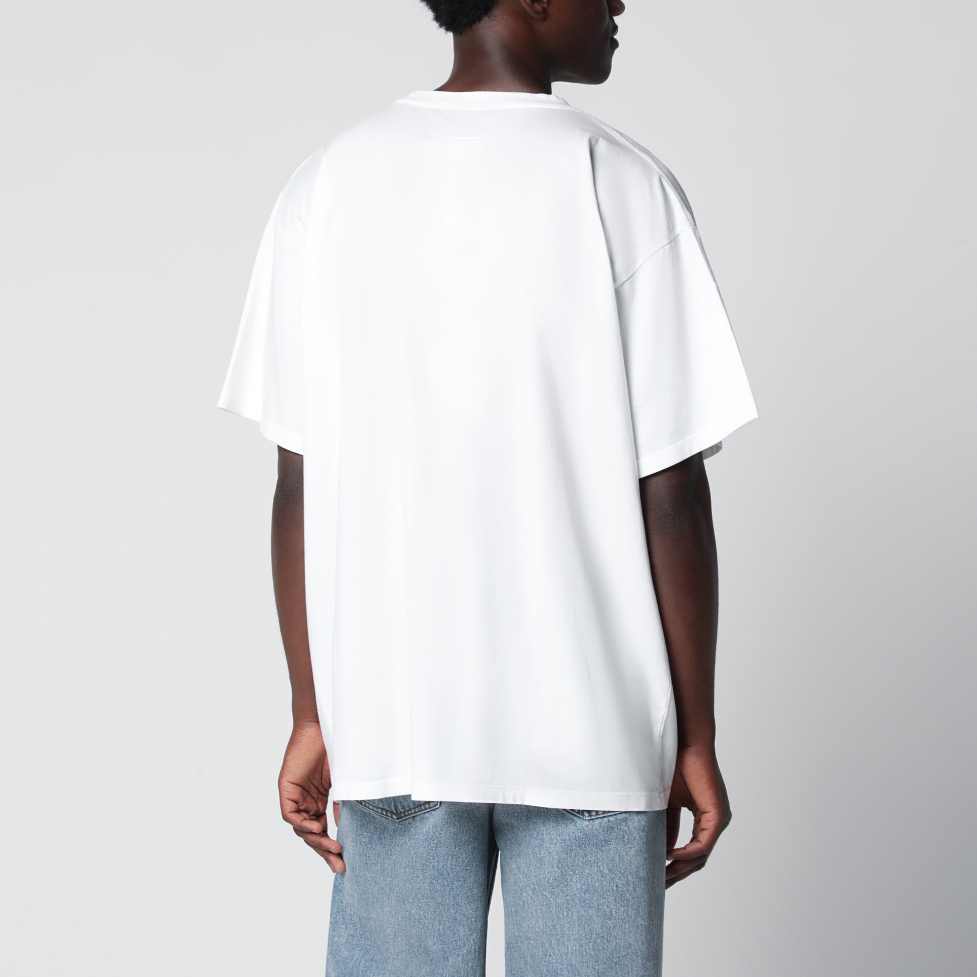 T-shirt blanc en jersey de coton