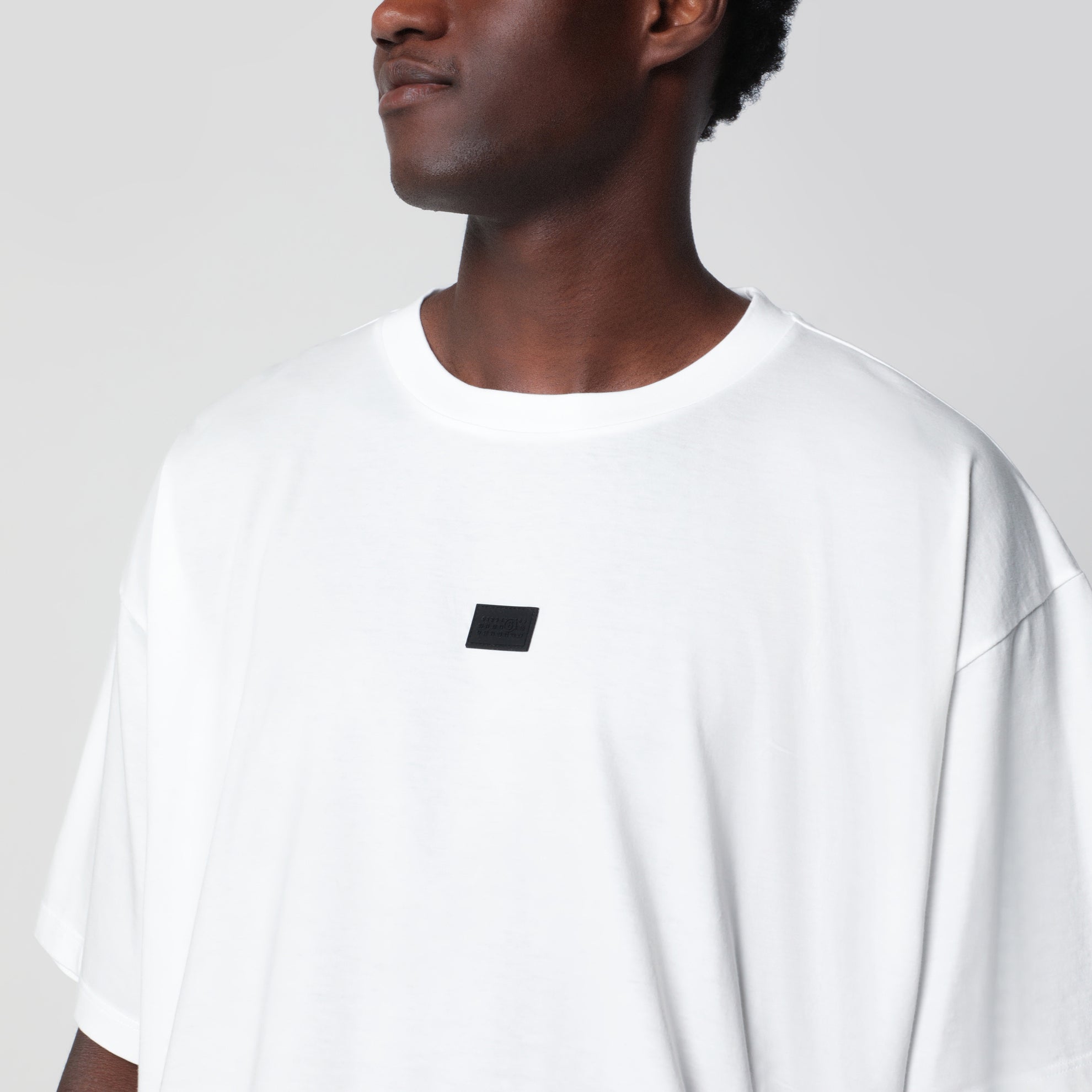 T-shirt blanc en jersey de coton