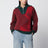 Maglione in maglia jacquard di misto lana rosso/verde bosco