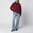 Maglione in maglia jacquard di misto lana rosso/verde bosco