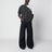 Blue wide-leg denim jeans