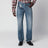 Blue straight-leg denim jeans