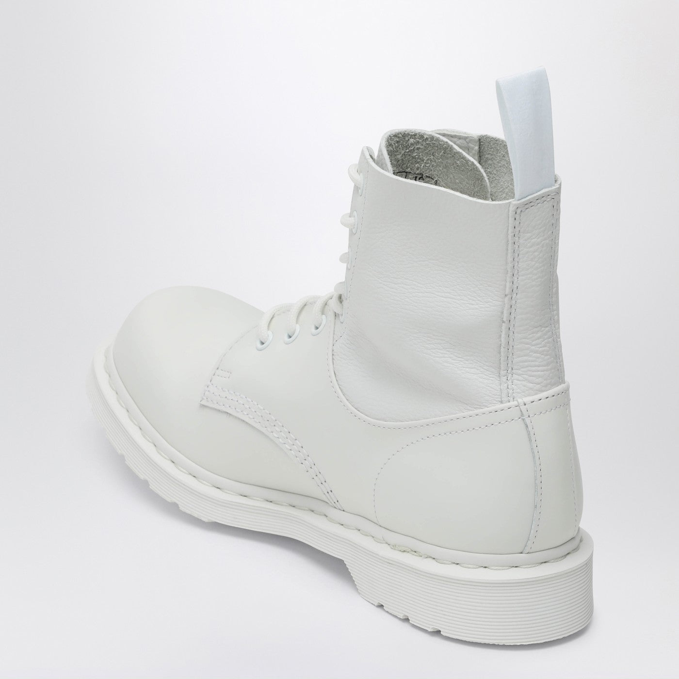 Stivale stringato bianco MM6 X Dr. Martens