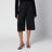 Black Jag pleated Bermuda shorts