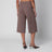 Brown Bermuda shorts in checked wool blend
