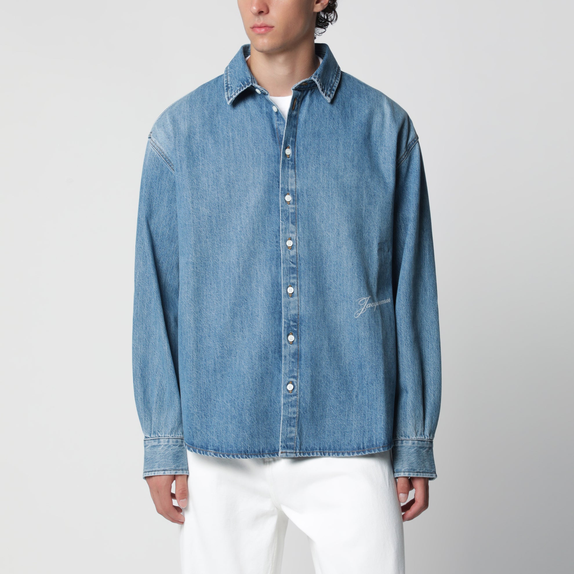 Camicia blu in denim de-Nîmes Simon