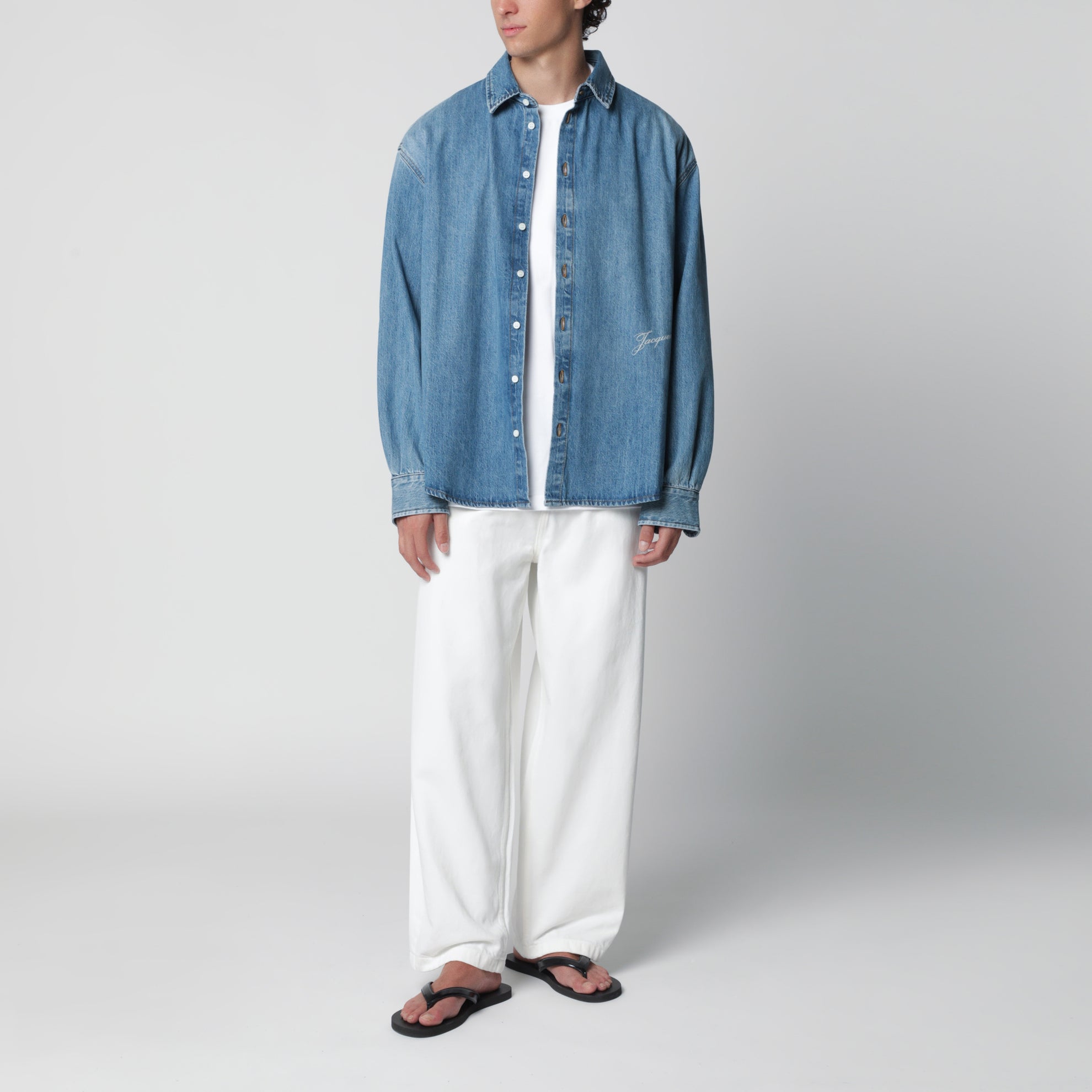 Camicia blu in denim de-Nîmes Simon