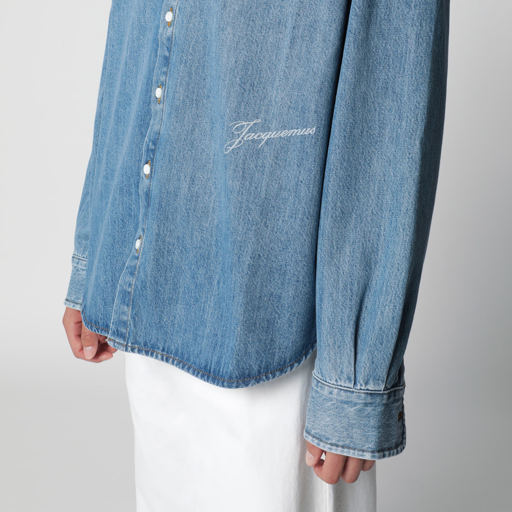 Camicia blu in denim de-Nîmes Simon