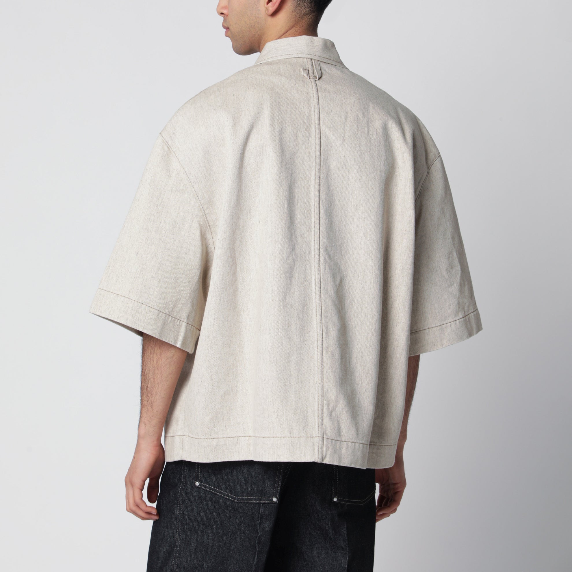 Camicia in denim beige chiara Paysan de-Nîmes