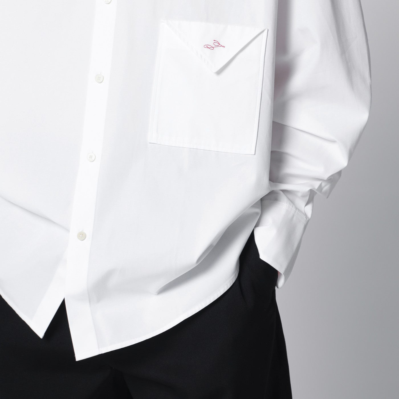 White Nappe cotton shirt