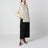 Light yellow asymmetric cotton shirt