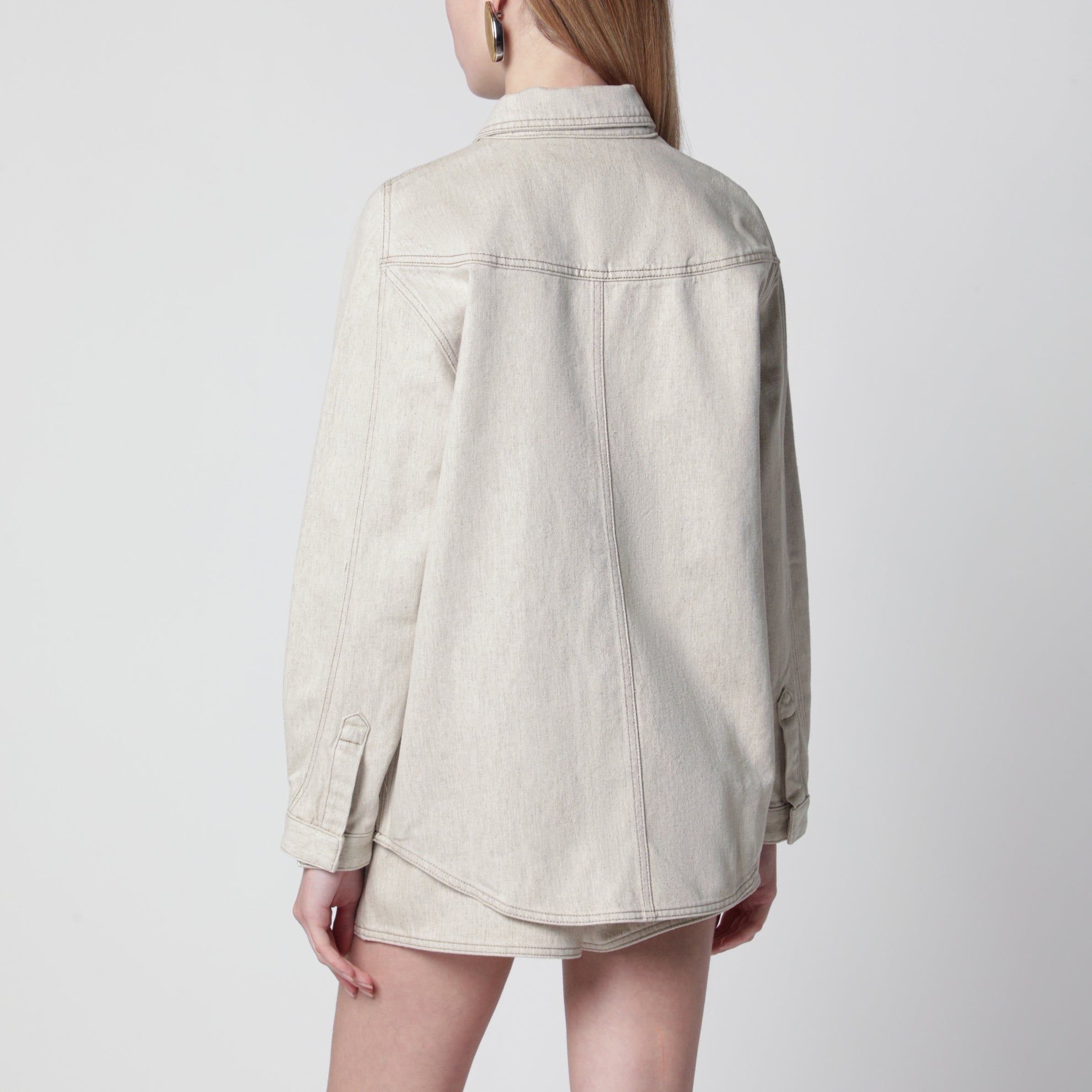 Chemise beige en denim Amelo-de-Nîmes