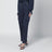 Pantalon Carolina bleu nuit en satin brillant