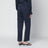 Pantalon Carolina bleu nuit en satin brillant