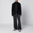 Cardigan in maglia con zip in cotone e lana nero