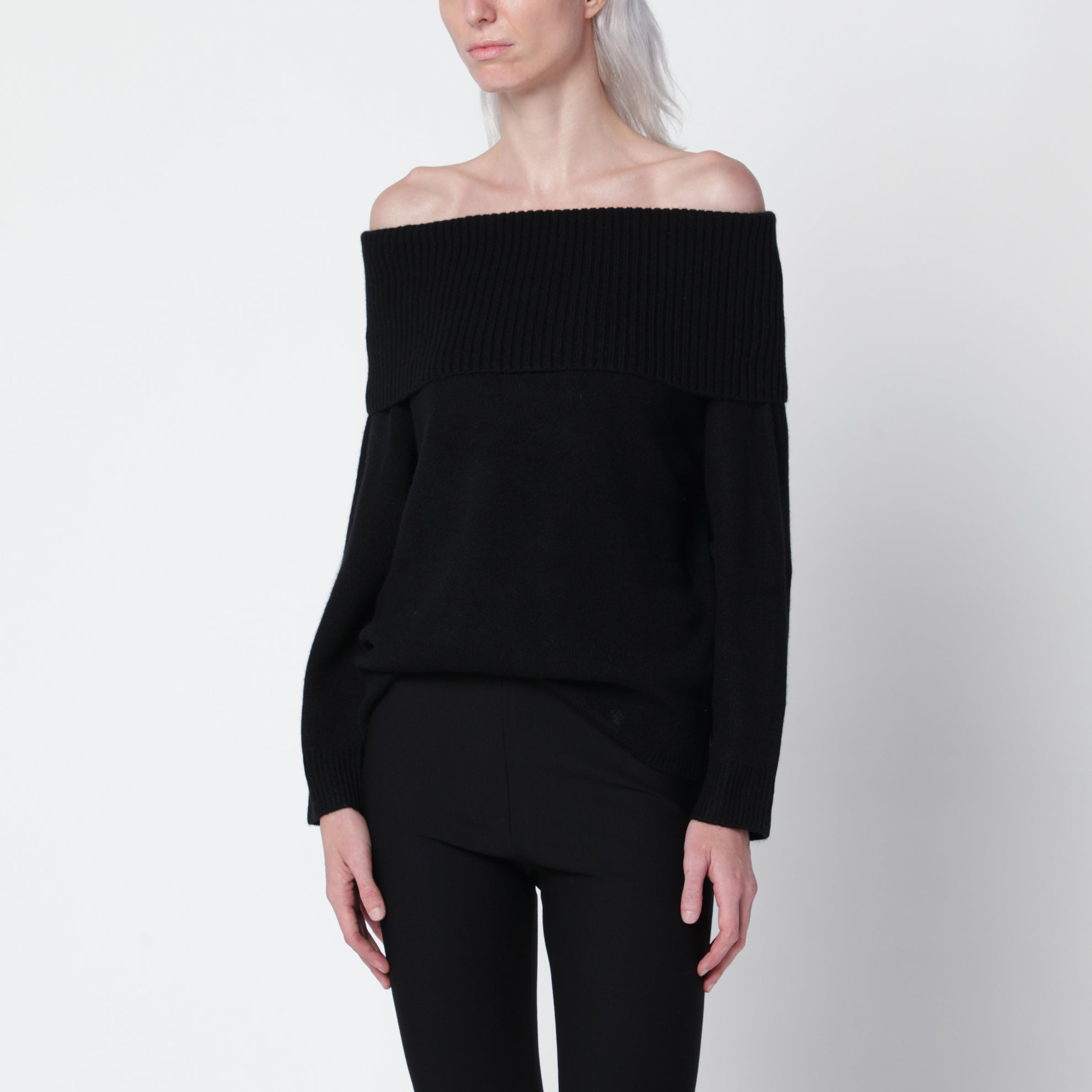 Maglione Sibyl nero in misto cashmere