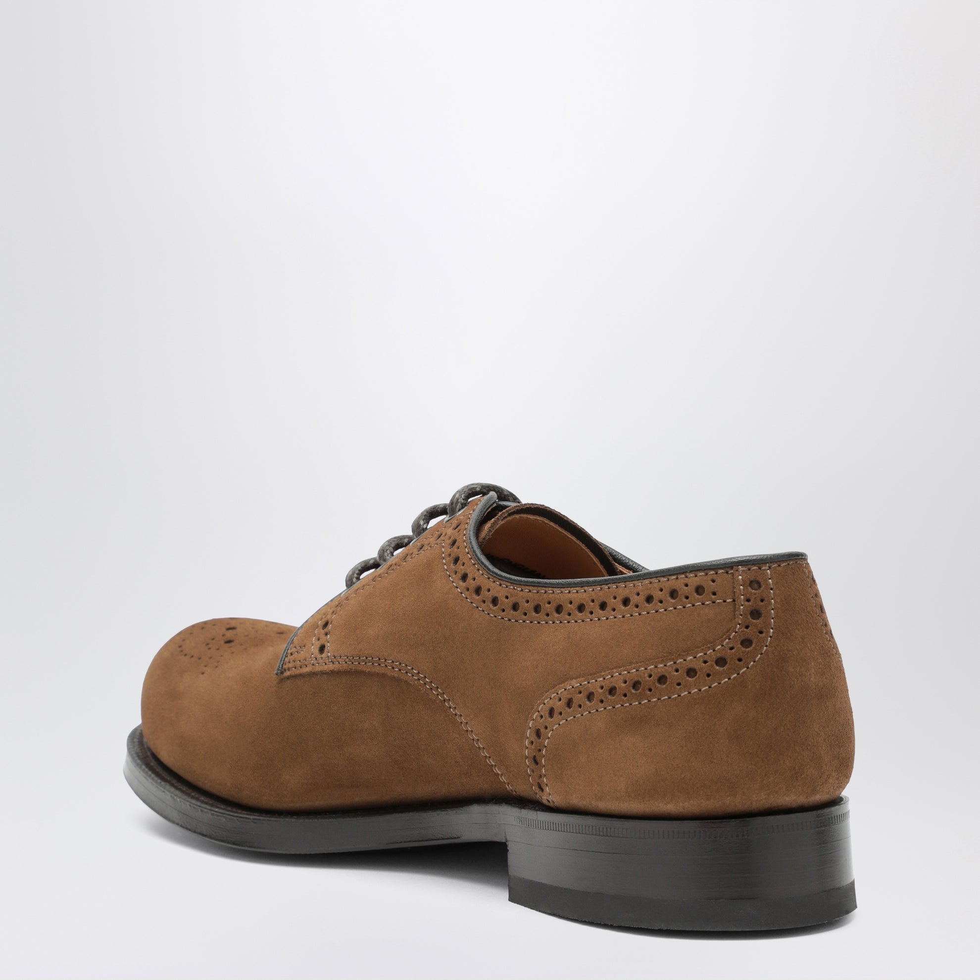 Chaussures à lacets couleur tabac en daim