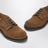 Chaussures à lacets couleur tabac en daim