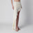 White mini skirt with side train