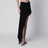 Black mini skirt with side train