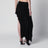 Black mini skirt with side train