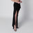 Black mini skirt with side train