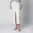 Midi skirt in off-white cotton blend