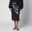 Samantha navy blue faux leather skirt