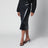 Samantha navy blue faux leather skirt
