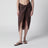 Brown asymmetric pareo skirt