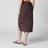 Brown asymmetric pareo skirt