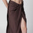 Brown asymmetric pareo skirt