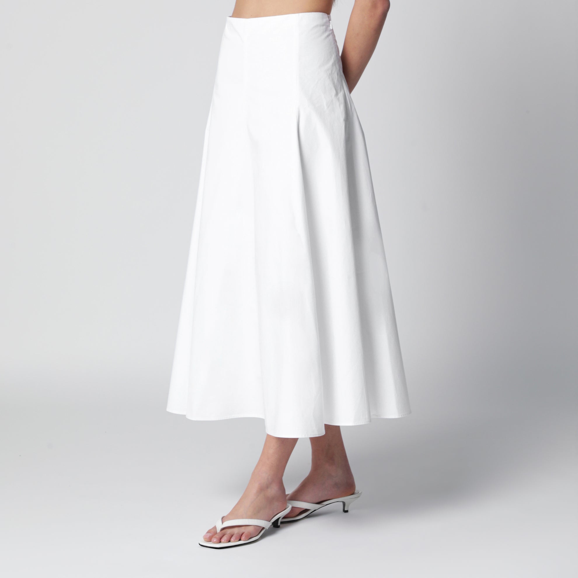 White flared Triangle skirt
