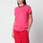 T-shirt a coste a contrasto in cotone