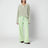 Neon green wide-leg denim jeans