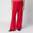 Pantaloni rosso scuro in velluto a coste