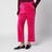 Pantaloni cropped Cadillac rosa in velluto a coste