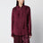 Chemise de smoking couleur aubergine en viscose