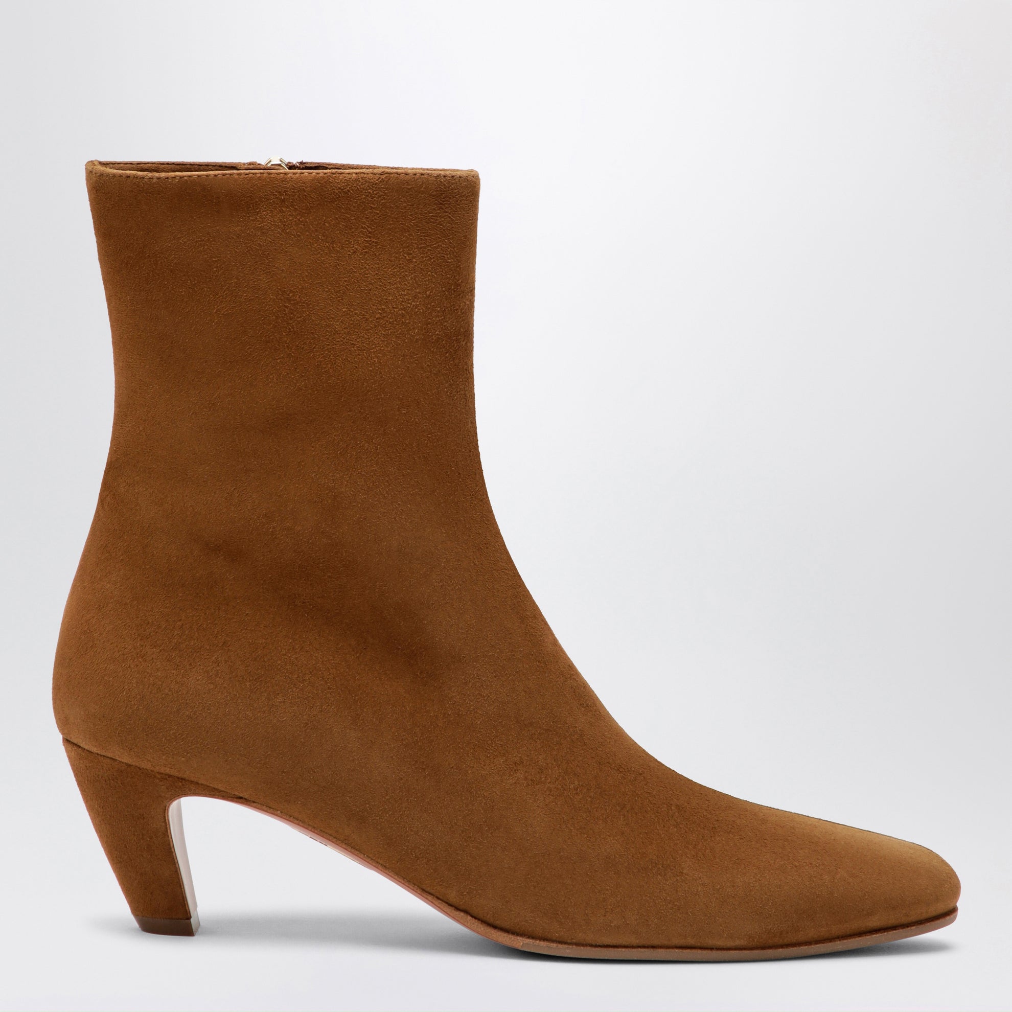 Sloan Stiefeletten in Kastanienbraun aus Veloursleder
