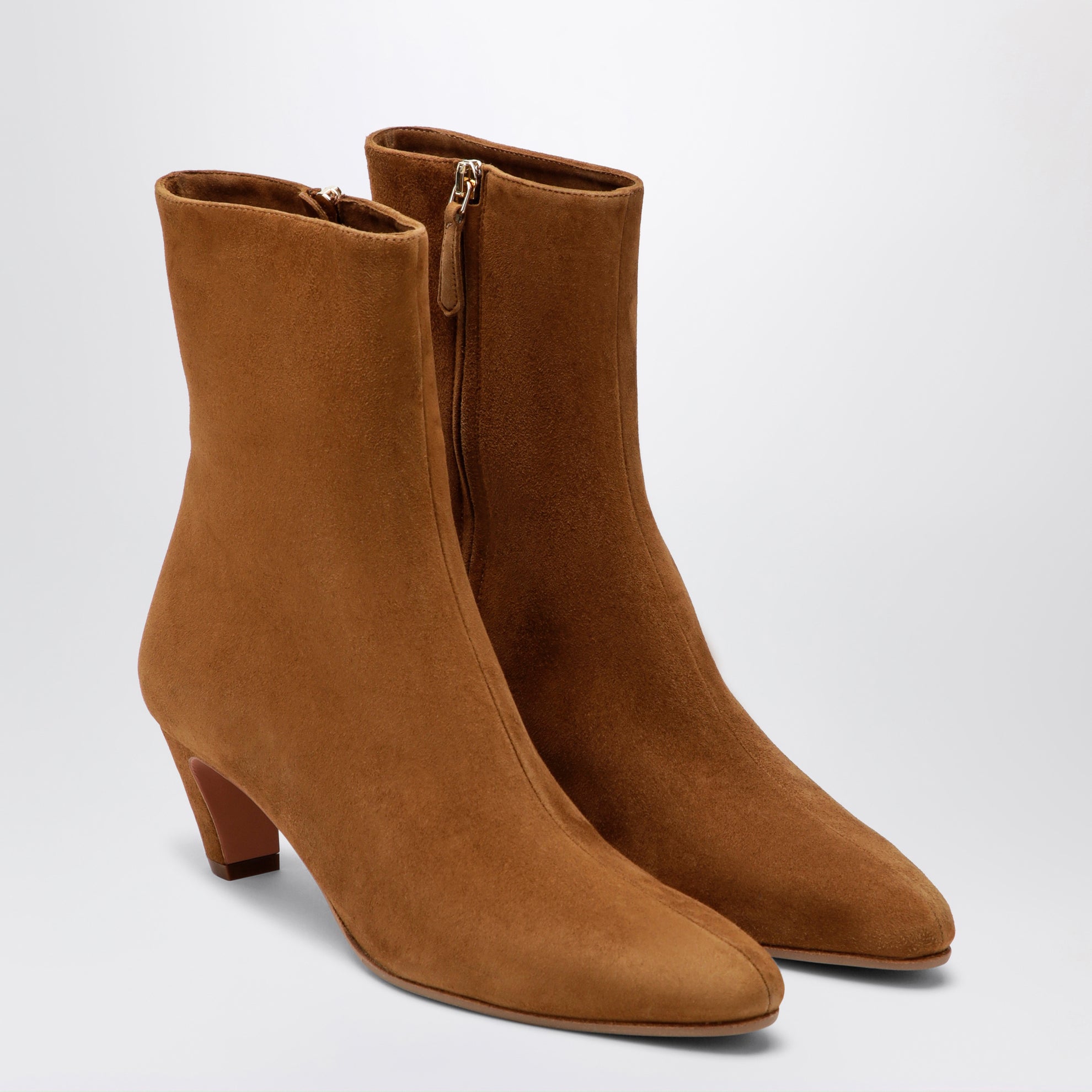 Sloan Stiefeletten in Kastanienbraun aus Veloursleder