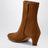 Sloan Stiefeletten in Kastanienbraun aus Veloursleder
