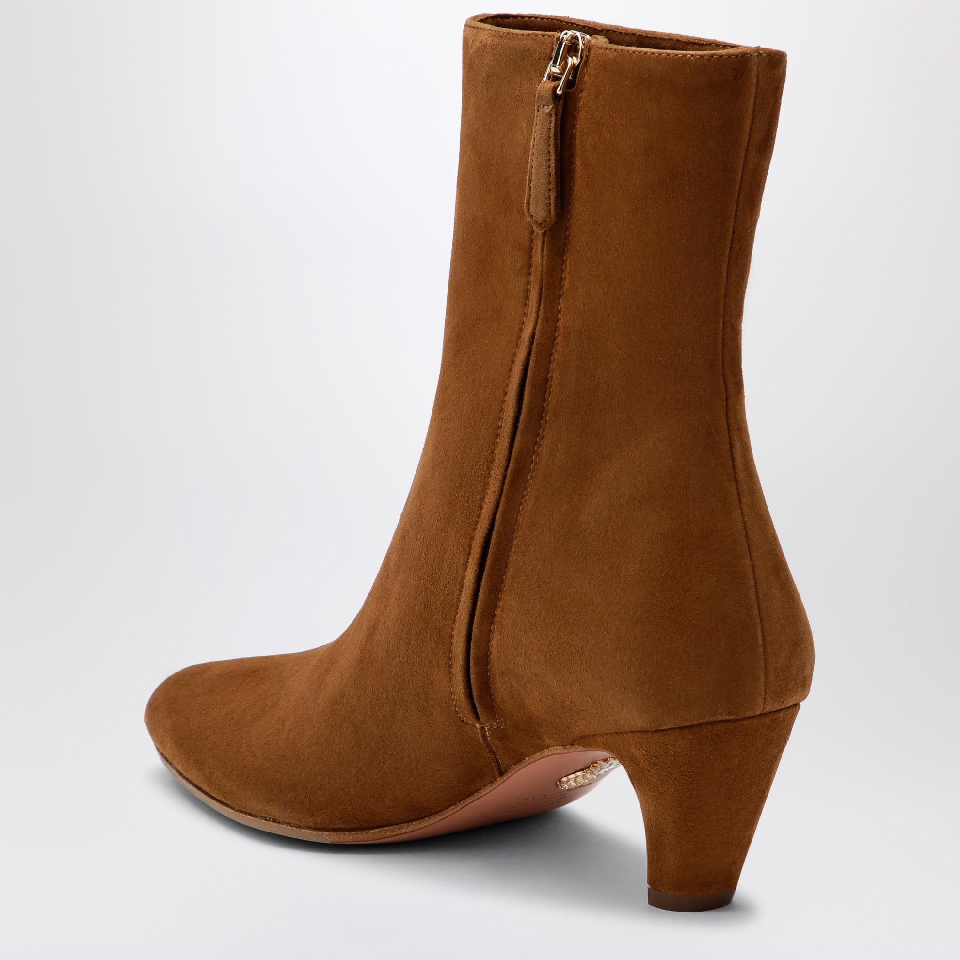 Sloan Stiefeletten in Kastanienbraun aus Veloursleder