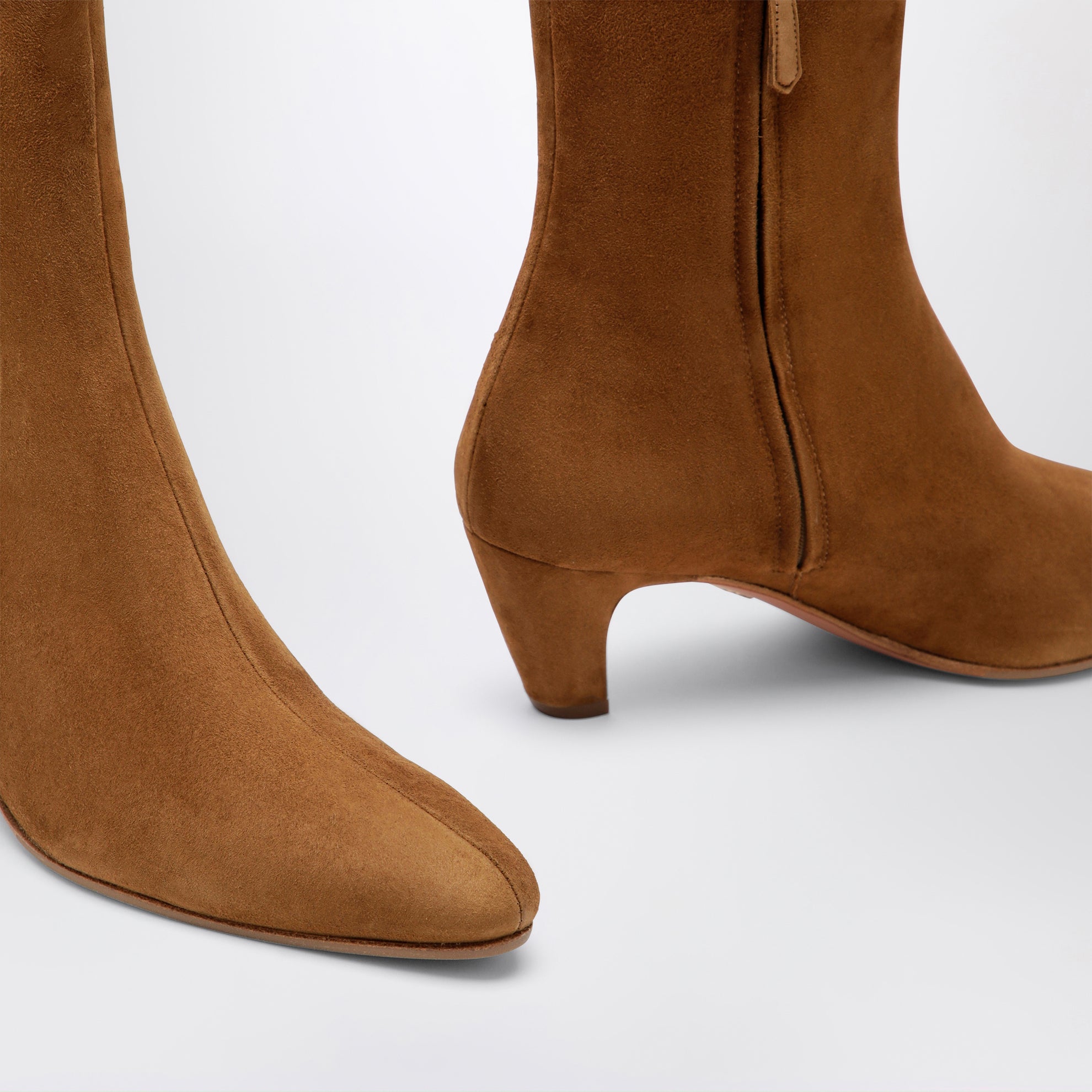 Sloan Stiefeletten in Kastanienbraun aus Veloursleder